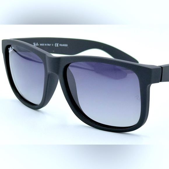 Ray-Ban Men’s Polarized Sunglasses RB4165 54m Black w/ Gradient Grey Lens - Picture 7 of 9